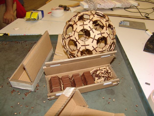 Wooden Geometric Sculpture – A Creative Art Piece in Progress